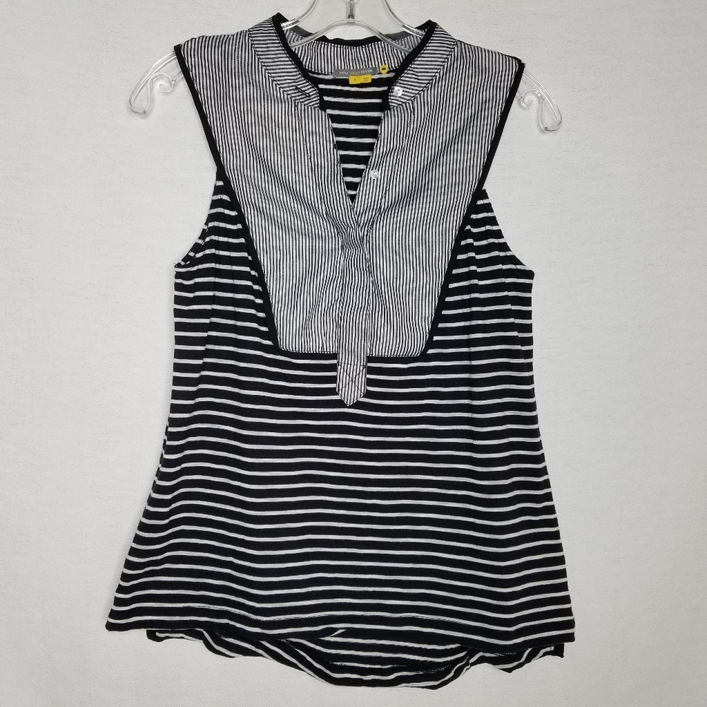 Little Yellow Button Osten Tank Top Striped